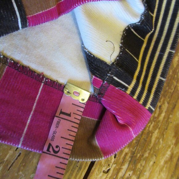 Vintage Etcetera Pants Womens 2 Small Brown Pink Corduroy Flare Stretch Retro - Picture 14 of 15
